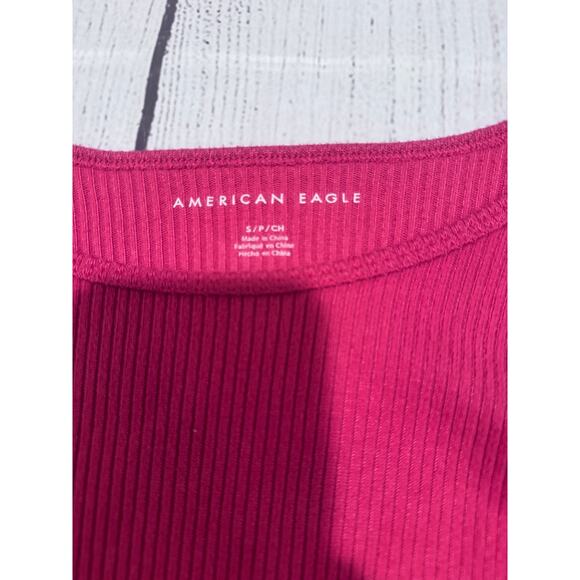 American Eagle Long Sleeve Ribbed Shirt - Picture 4 of 4